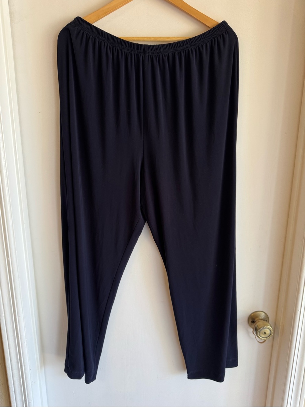Caroline Rose's signature slinky travel knit straight-leg pants, Vintage.
